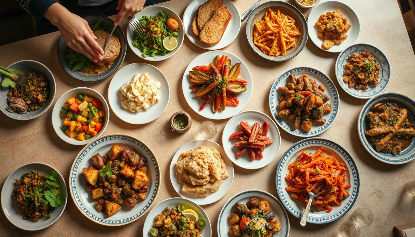 Seasonal meal prepared in a home kitchen